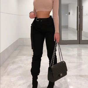 Fashion Nova Black Cargo Pants